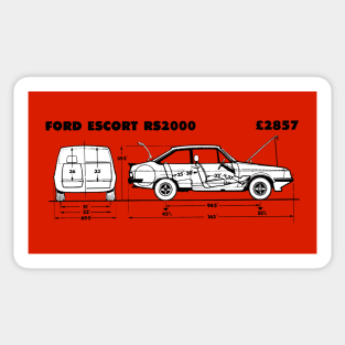 FORD ESCORT RS2000 - Road Test Data Sticker